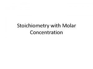 Units for concentration Units for concentration