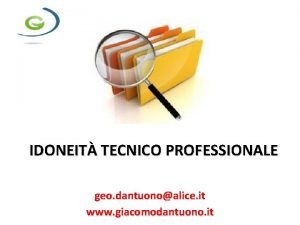 IDONEIT TECNICO PROFESSIONALE geo dantuonoalice it www giacomodantuono