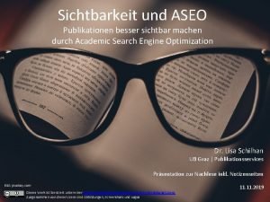 Sichtbarkeit und ASEO Publikationen besser sichtbar machen durch