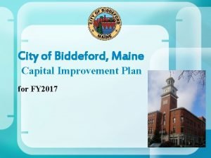 City of Biddeford Maine Capital Improvement Plan for