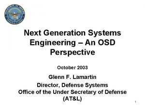 Osd systems engineering