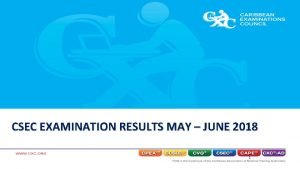 Cxc results 2018 may/june