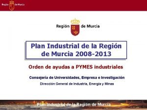 Plan Industrial de la Regin de Murcia 2008