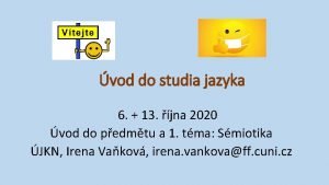 vod do studia jazyka 6 13 jna 2020