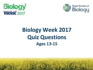 Biology pub quiz questions