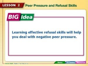 Refusal skills and be assertive