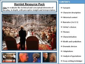 Hamlet Resource Pack Aim to evaluate the technical