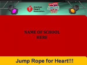 Jump rope for heart ducks