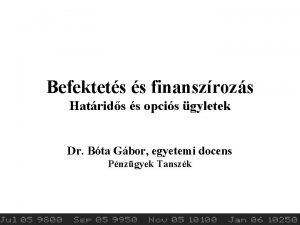 Befektets s finanszrozs Hatrids s opcis gyletek Dr