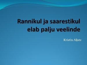 Rannikul ja saarestikul elab palju veelinde Kristin Aljste