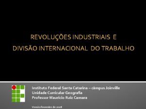 A nova divisão internacional do trabalho