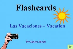 Flashcards Las Vacaciones Vacation Por Seora Abeille Las