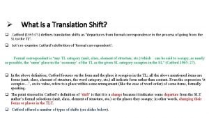 What is translation shift