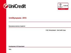 Uni Olympiada 2015 PJSC Ukrsotsbank Uni Credit Group