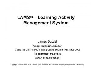 Learning activity management system