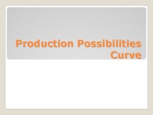 Production Possibilities Curve A graph that illustrates the