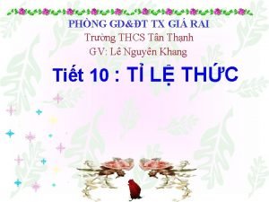 PHNG GDT TX GI RAI Trng THCS Tn