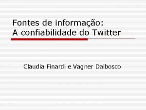 Twitter como fonte de notícias