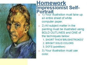 Impressionist self portrait