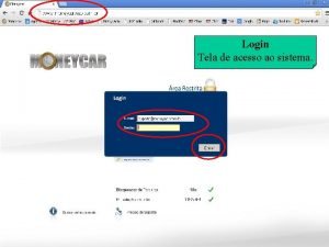 Login Tela de acesso ao sistema Sistema MultiLoja