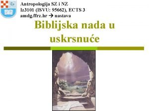 Antropologija SZ i NZ Iz 3101 ISVU 95662