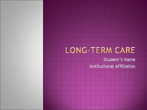 Institutional affiliation definition