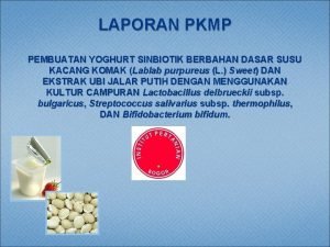 LAPORAN PKMP PEMBUATAN YOGHURT SINBIOTIK BERBAHAN DASAR SUSU