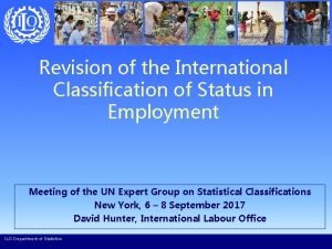 Revision of the International Classification of Status in