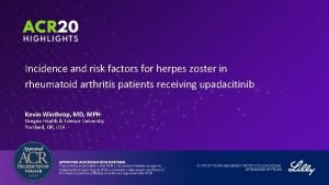 Incidence and risk factors for herpes zoster in