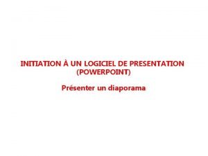 Sommaire interactif powerpoint