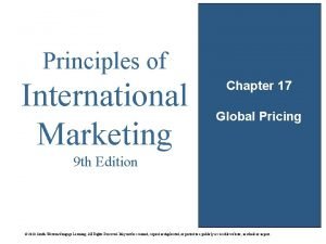 Principles of international marketing