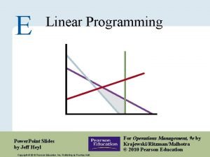 Linear programming powerpoint