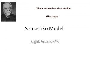 Dr semashko modeli