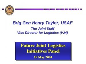 Brig Gen Henry Taylor USAF The Joint Staff