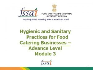 Hygienic and Sanitary Practices for Food Catering Businesses