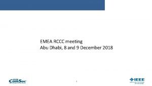 EMEA RCCC meeting Abu Dhabi 8 and 9