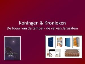 Koningen Kronieken De bouw van de tempel de