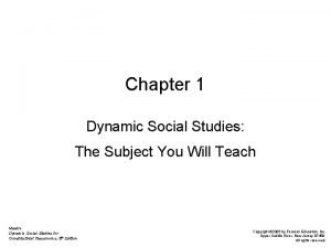 Dynamic social studies