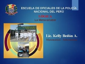 ESCUELA DE OFICIALES DE LA POLICA NACIONAL DEL