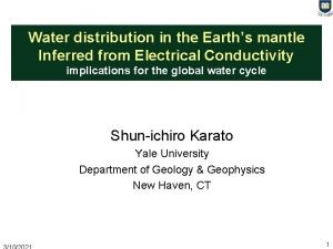 Water distribution in the Earths mantle Inferred from