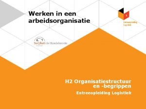 Arbeidsorganisatie voorbeeld