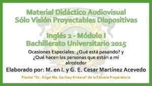 Material Didctico Audiovisual Slo Visin Proyectables Diapositivas Ingls