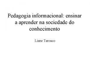 Pedagogia informacional ensinar a aprender na sociedade do