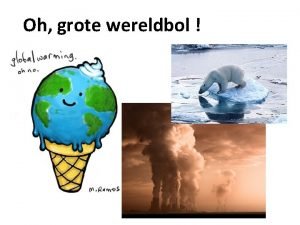 Oh grote wereldbol A Belgi subtropisch Welk milieuprobleem