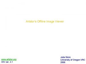 Artstors Offline Image Viewer www artstor org OIV