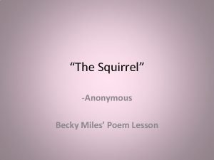 The squirrel poem summary