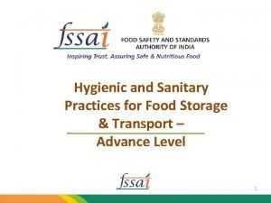 Hygienic and Sanitary Practices for Food Storage Transport