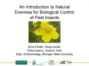 An Introduction to Natural Enemies for Biological Control