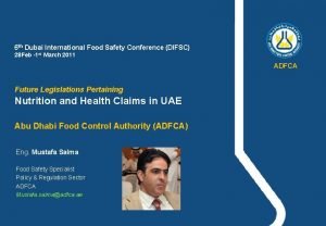 6 th Dubai International Food Safety Conference DIFSC