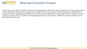 White space innovation